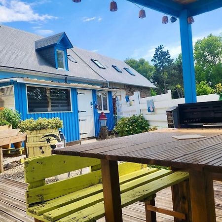 La Petite Maison En Bois Bleue Quiberville Exterior foto