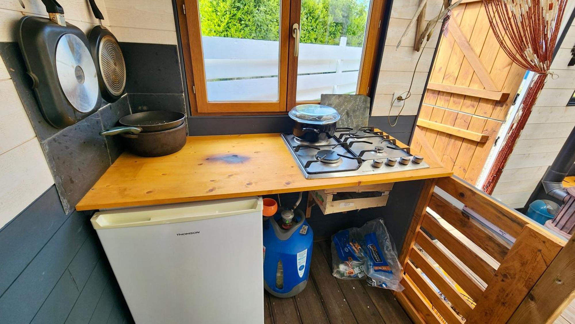 La Petite Maison En Bois Bleue Quiberville Exterior foto